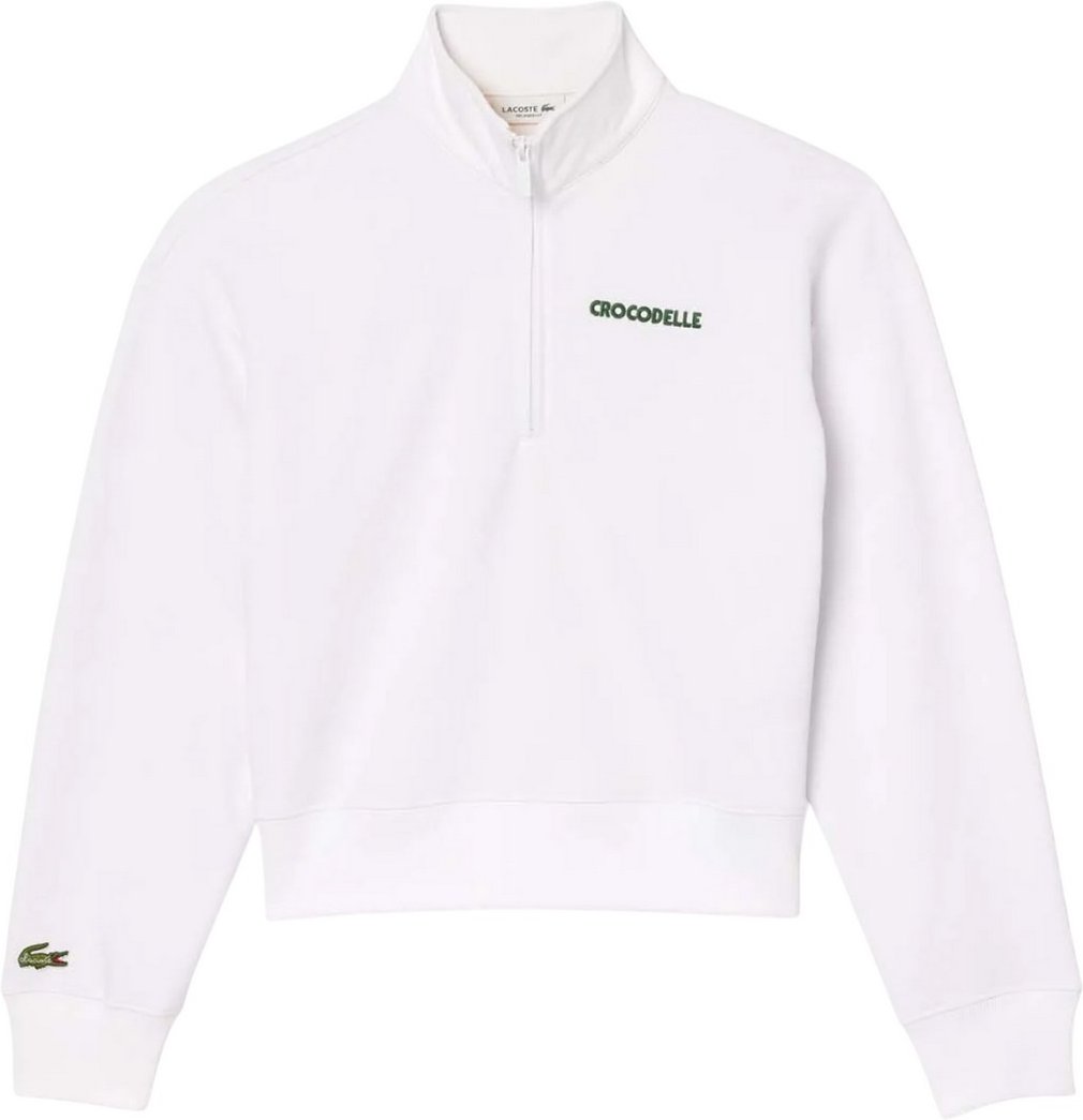 Lacoste - Sweatshirt mit kurzem Reißverschluss für Damen (Weiß)