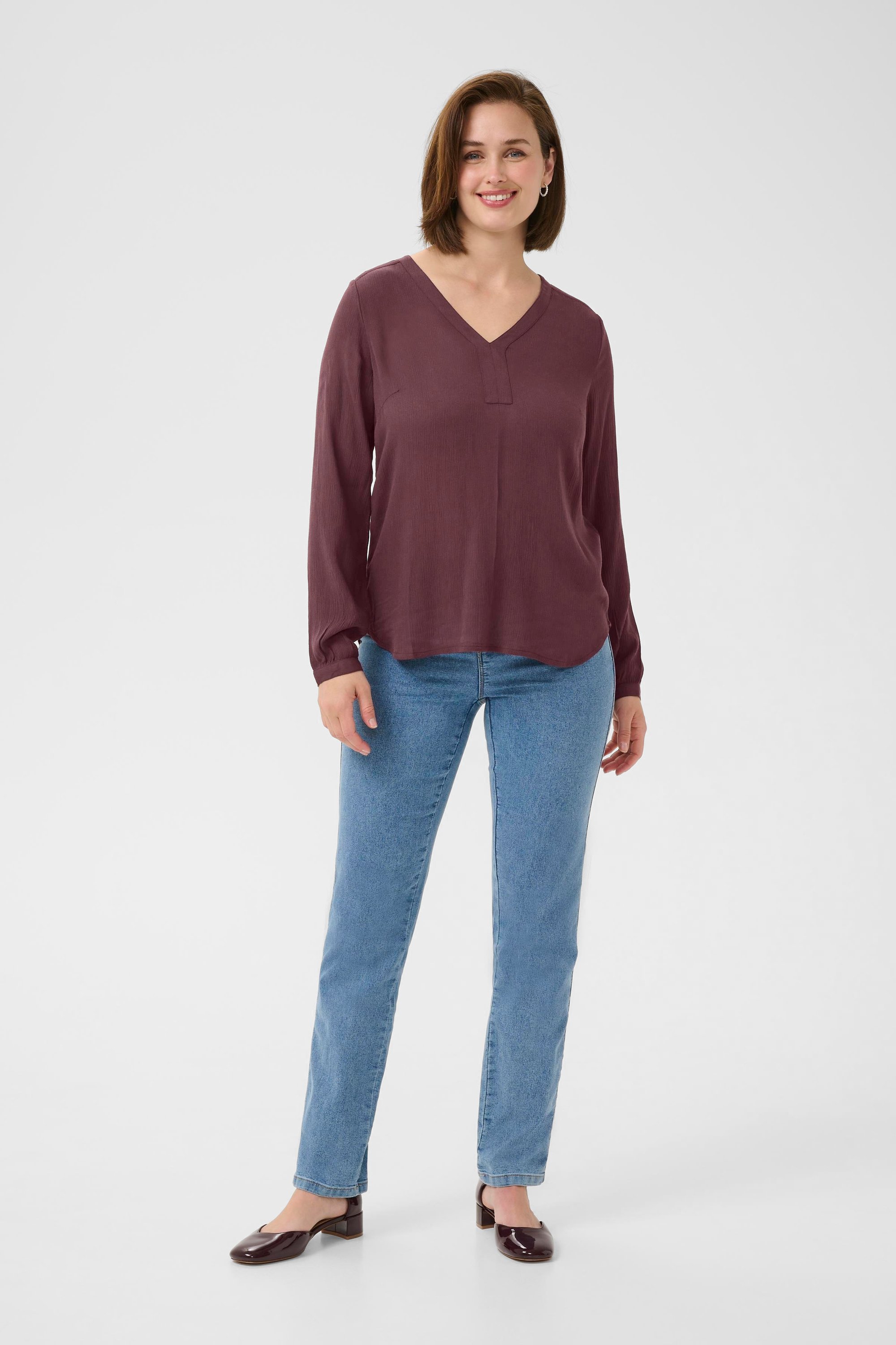 Langarm-Bluse Amber Regular fit wine