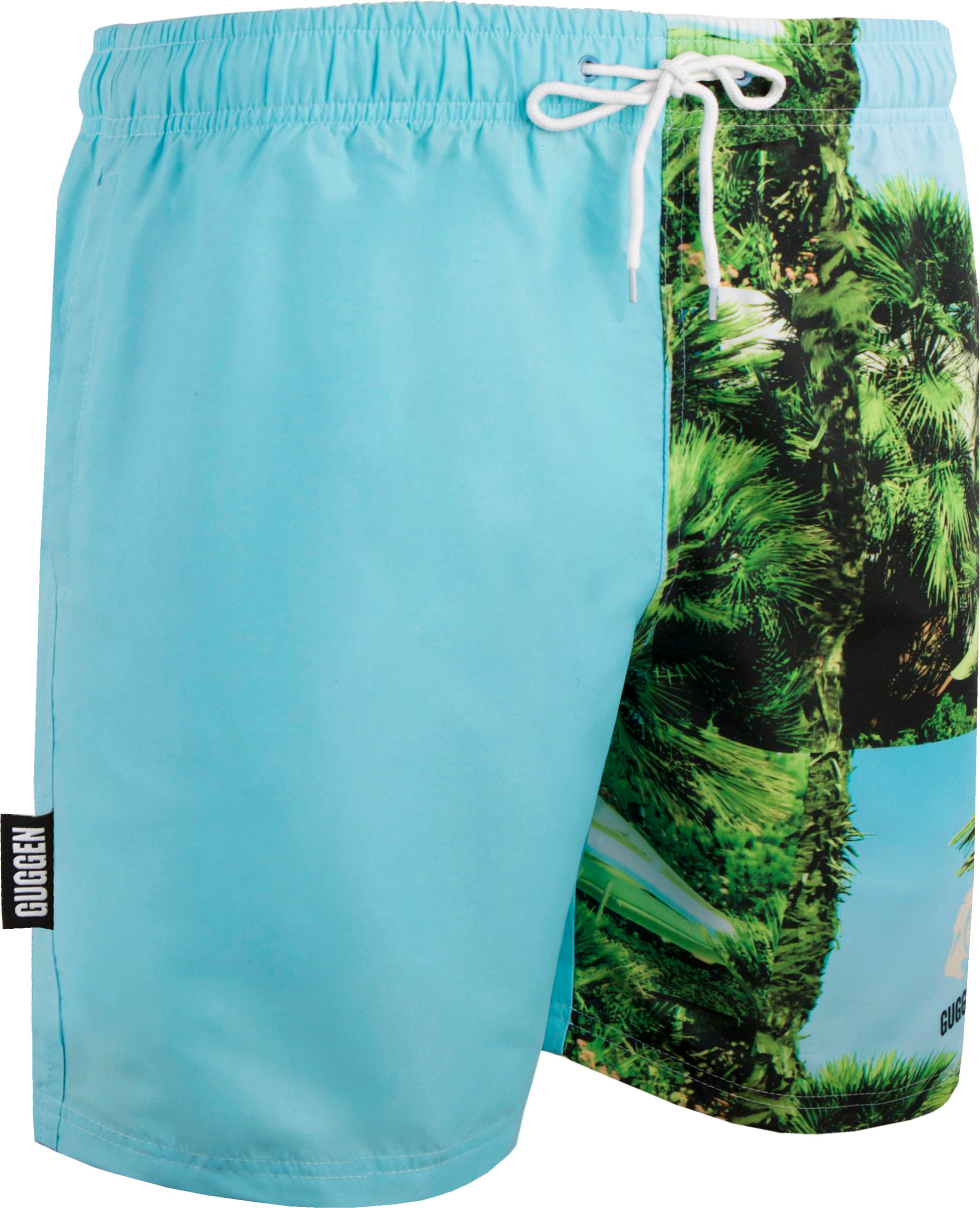 Herren Badehose mit Palmen Muster Grün