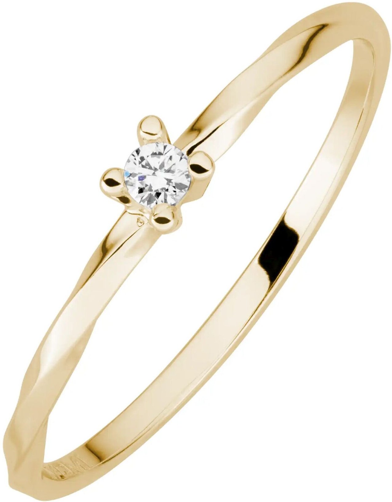 Lyomi Ring 585/- Gelbgold 1 synth. Diam. 0,04ct.