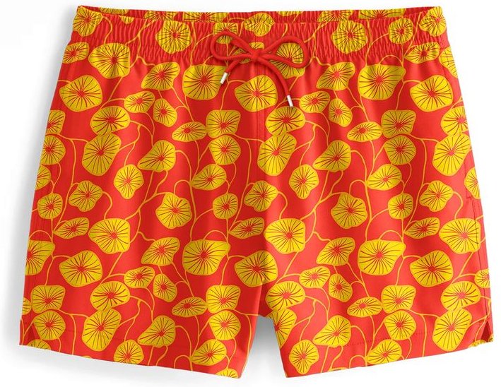 "Flora Red" Badeshorts