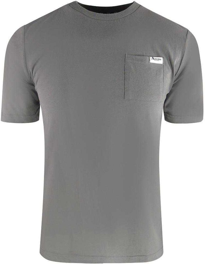 Aquascutum - T-Shirt für Herren, Brusttasche (Grau)