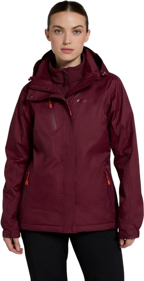 Mountain Warehouse - "Bracken Extreme" Jacke, wasserfest 3 in 1 für Damen (Burgunderrot)
