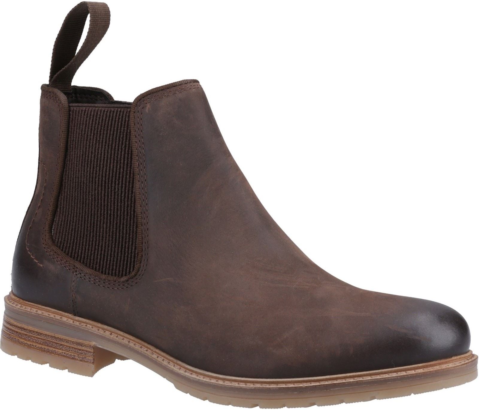 Hush Puppies Russell Leder Herren Stiefel Braun