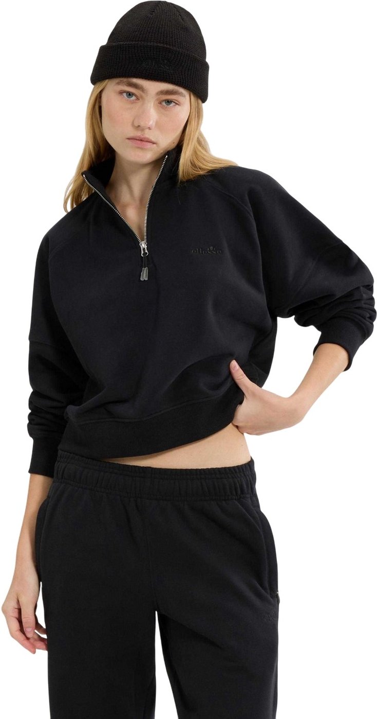Ellesse - "Carrera" Sweatshirt für Damen, mit kurzem Reißverschluss (Schwarz)