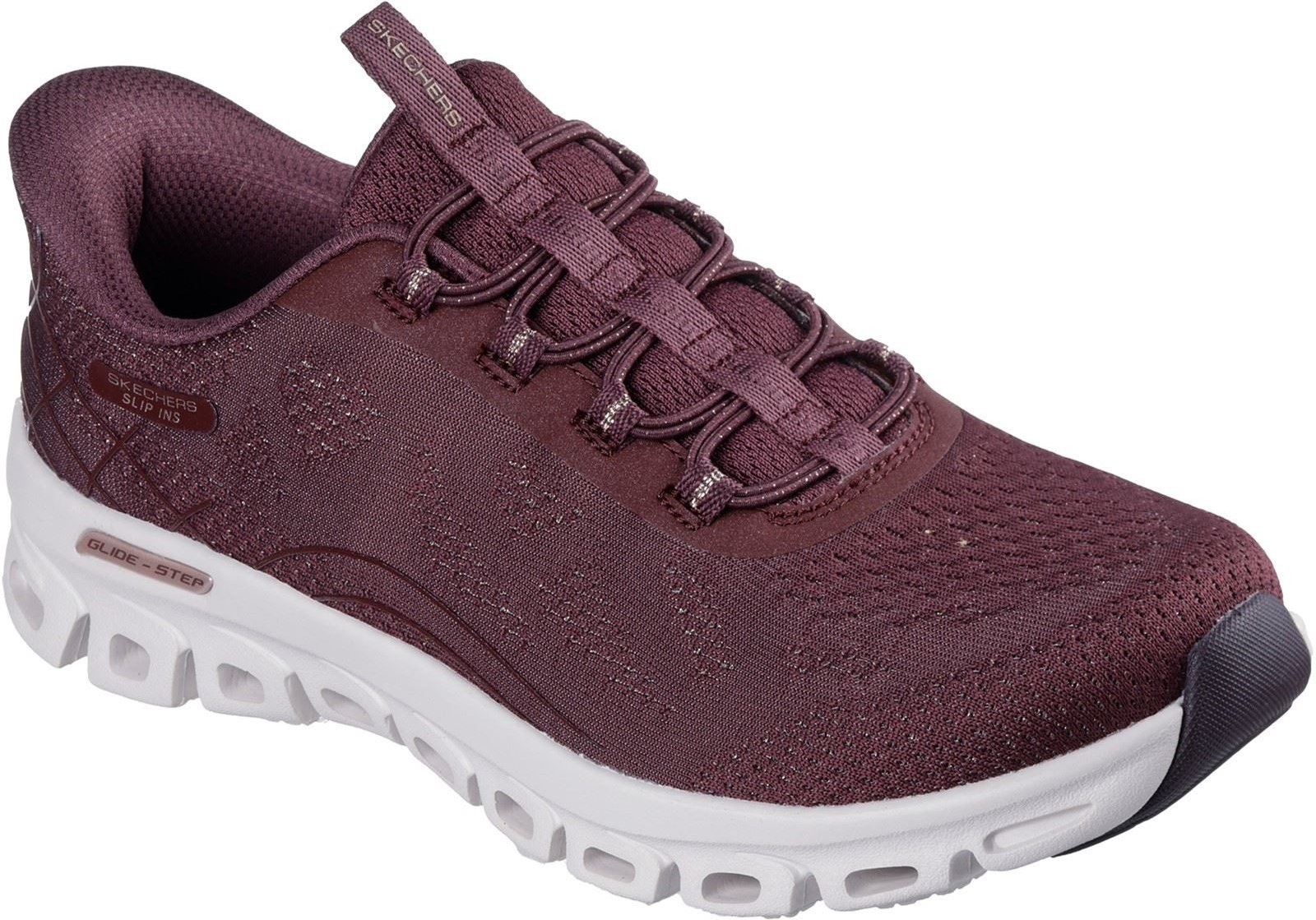 Skechers Glide-Step Elevate Amaze Textil Damen Burgunder Trainers