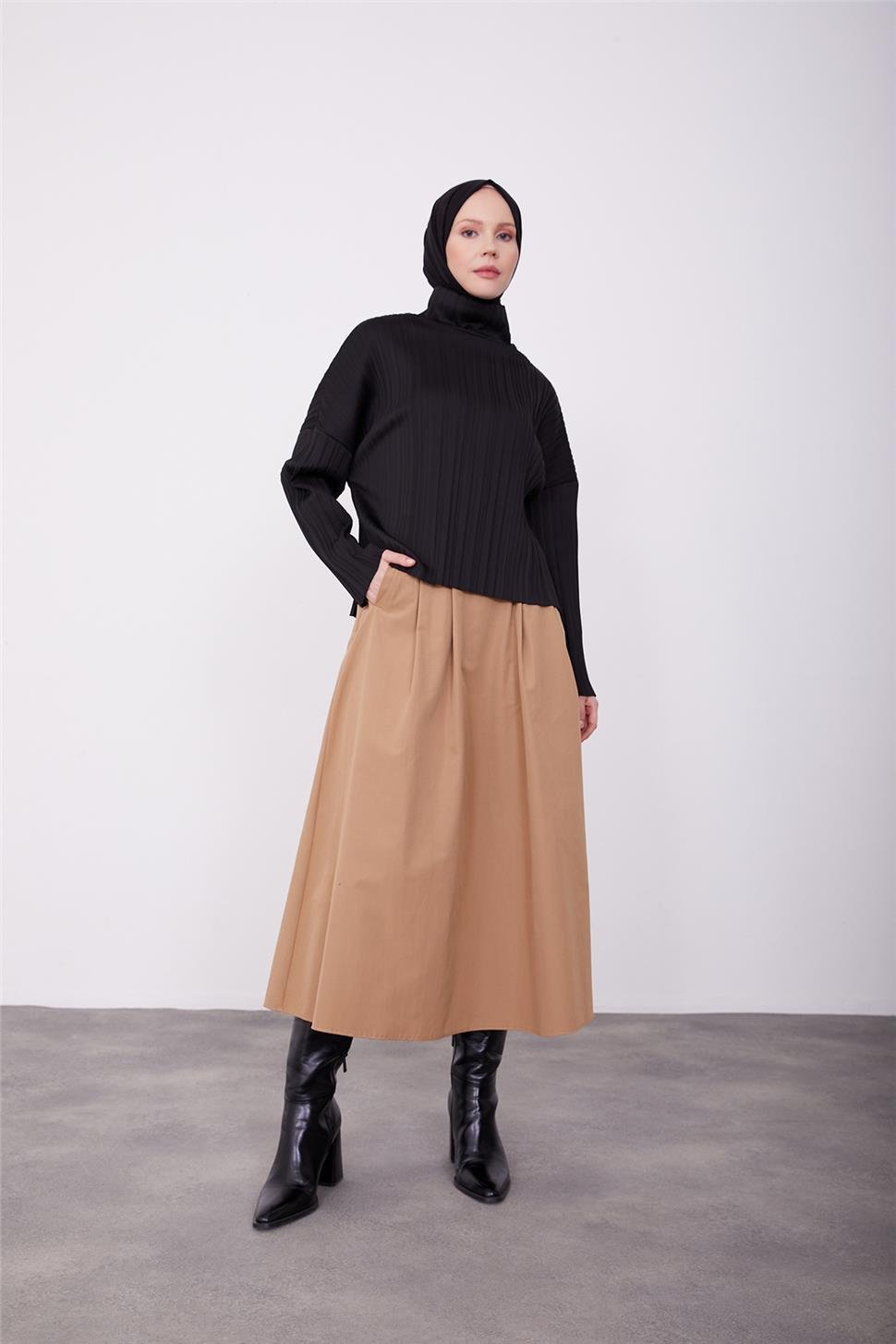 Plissierte Strickbluse Armine