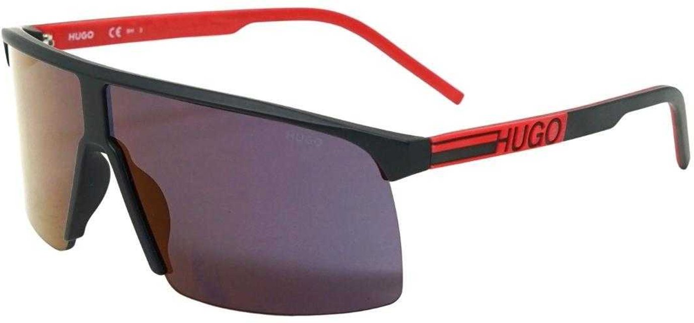 Thumbnail - Hugo Boss - Sonnenbrille für Herren, Matt (Schwarz/Rot)
