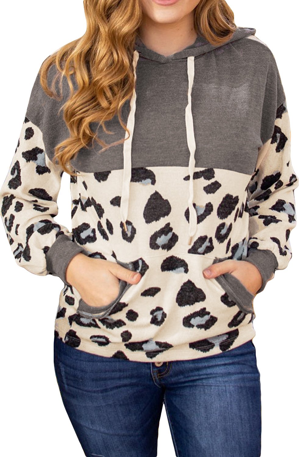 Leopardenmuster Kapuzenpullover