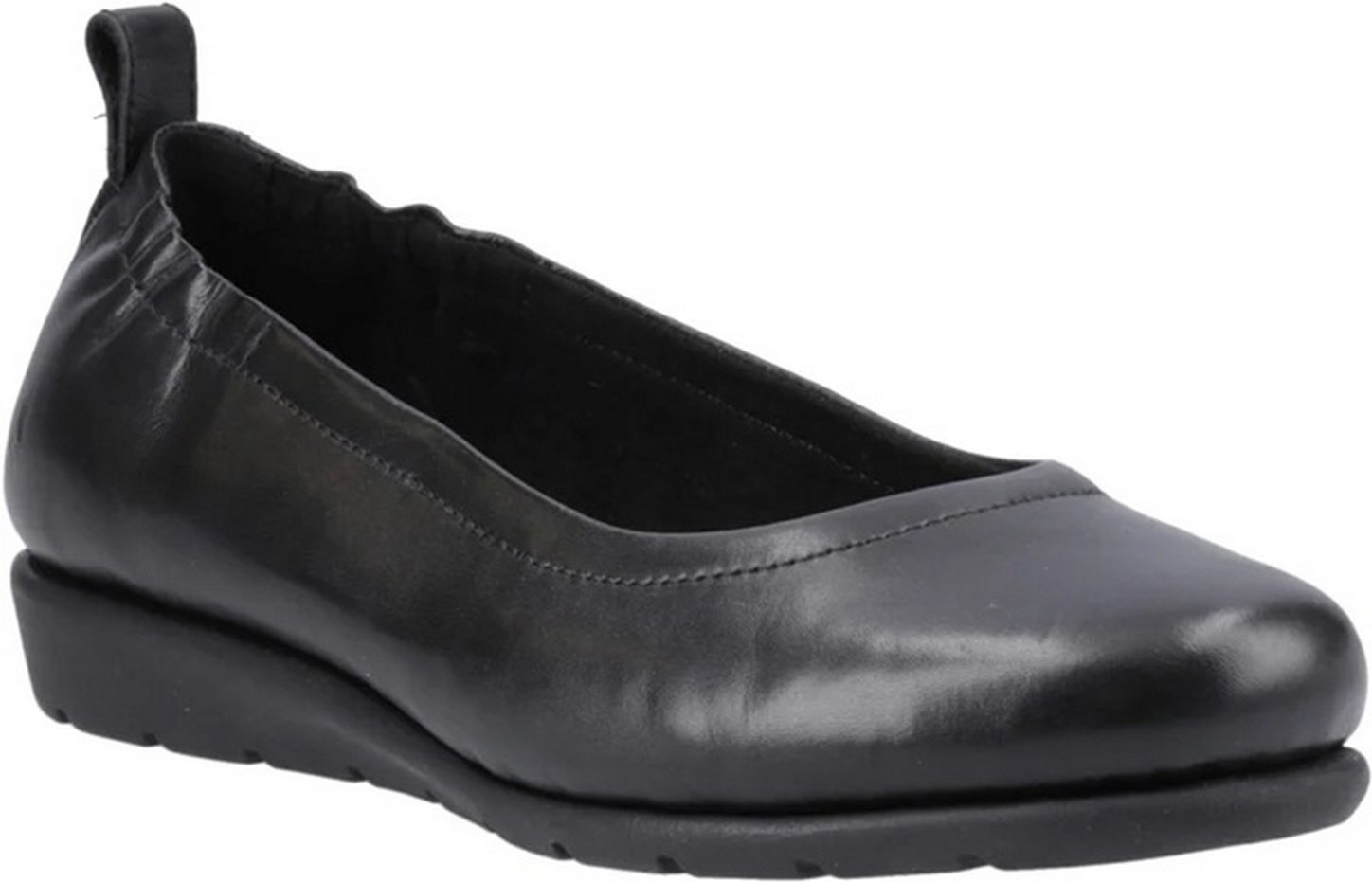 Hush Puppies - "Skylar Ballerina" Pumps für Damen, Leder (Schwarz)