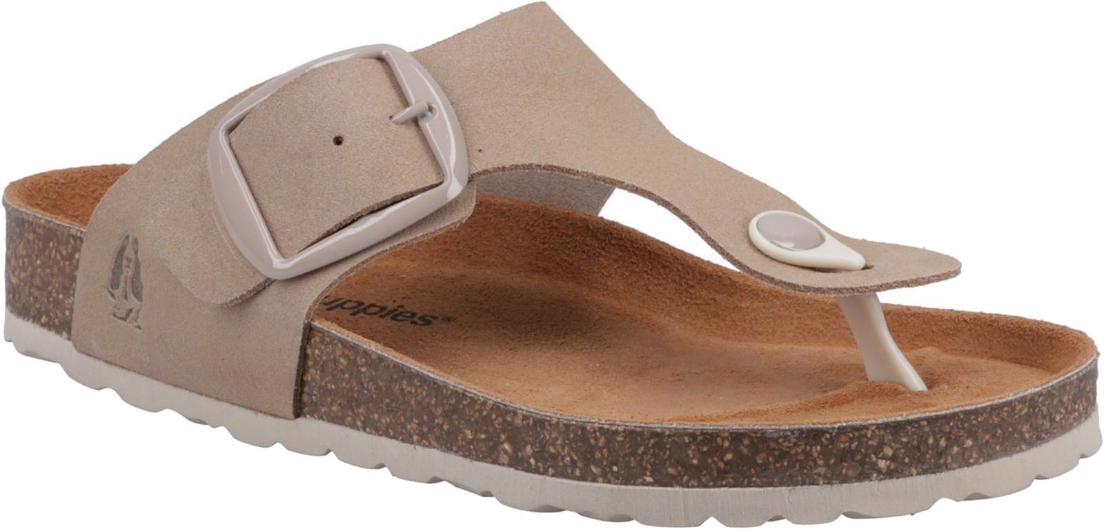 Thumbnail - Hush Puppies Billie Wildleder Damen Sandalen in Taupe