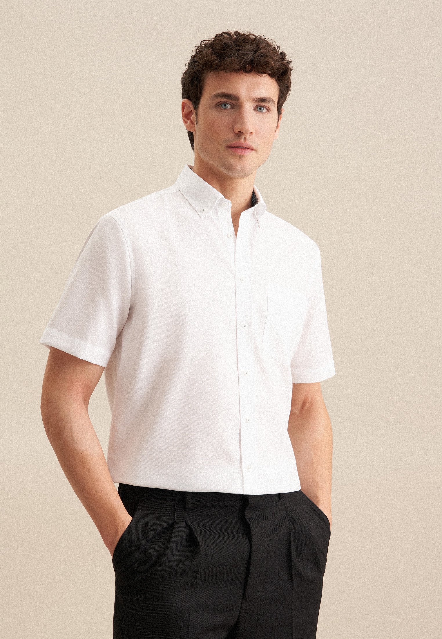 Thumbnail - Business Hemd Herren Weiß