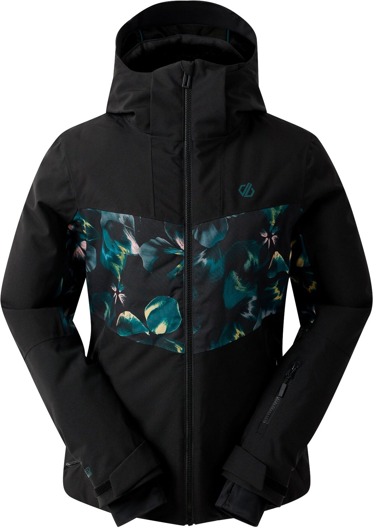 Dare 2B - "Iced" Skijacke für Damen, Wasserfest (Schwarz/Elektrisch)