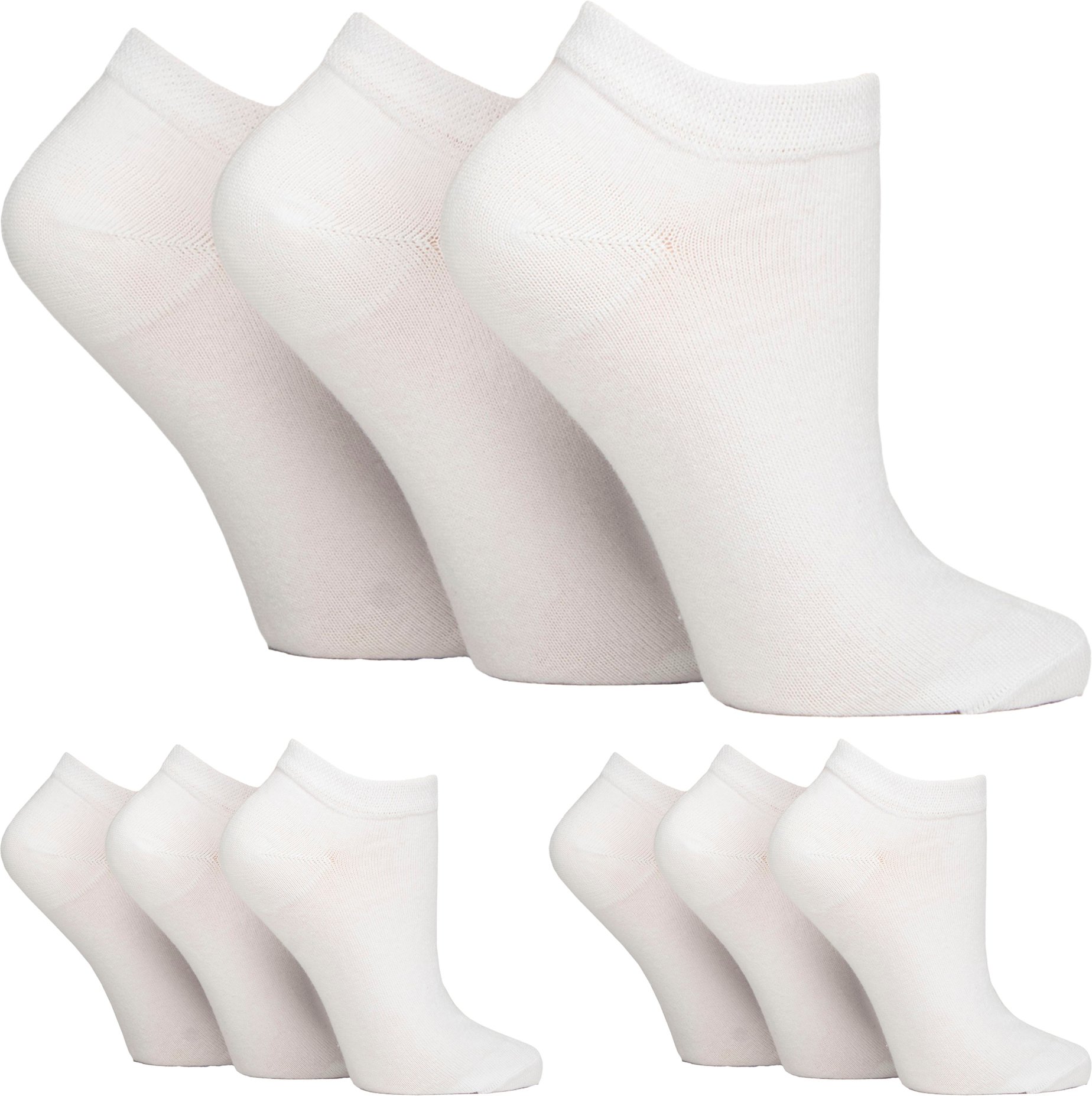 9 Paar Damen Diabetiker Socken | Knöchel-Socken für geschwollene Füße