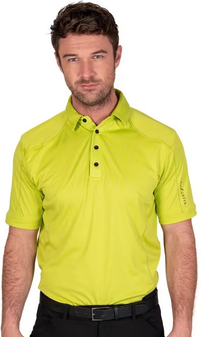 Thumbnail - Island Green - Poloshirt Abgesteppt für Herren - Emblem (Limone)