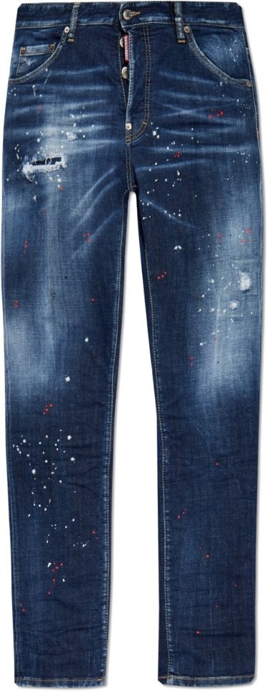 Dsquared2 Navy Blue Cool Guy Jeans Farbspritzer-design