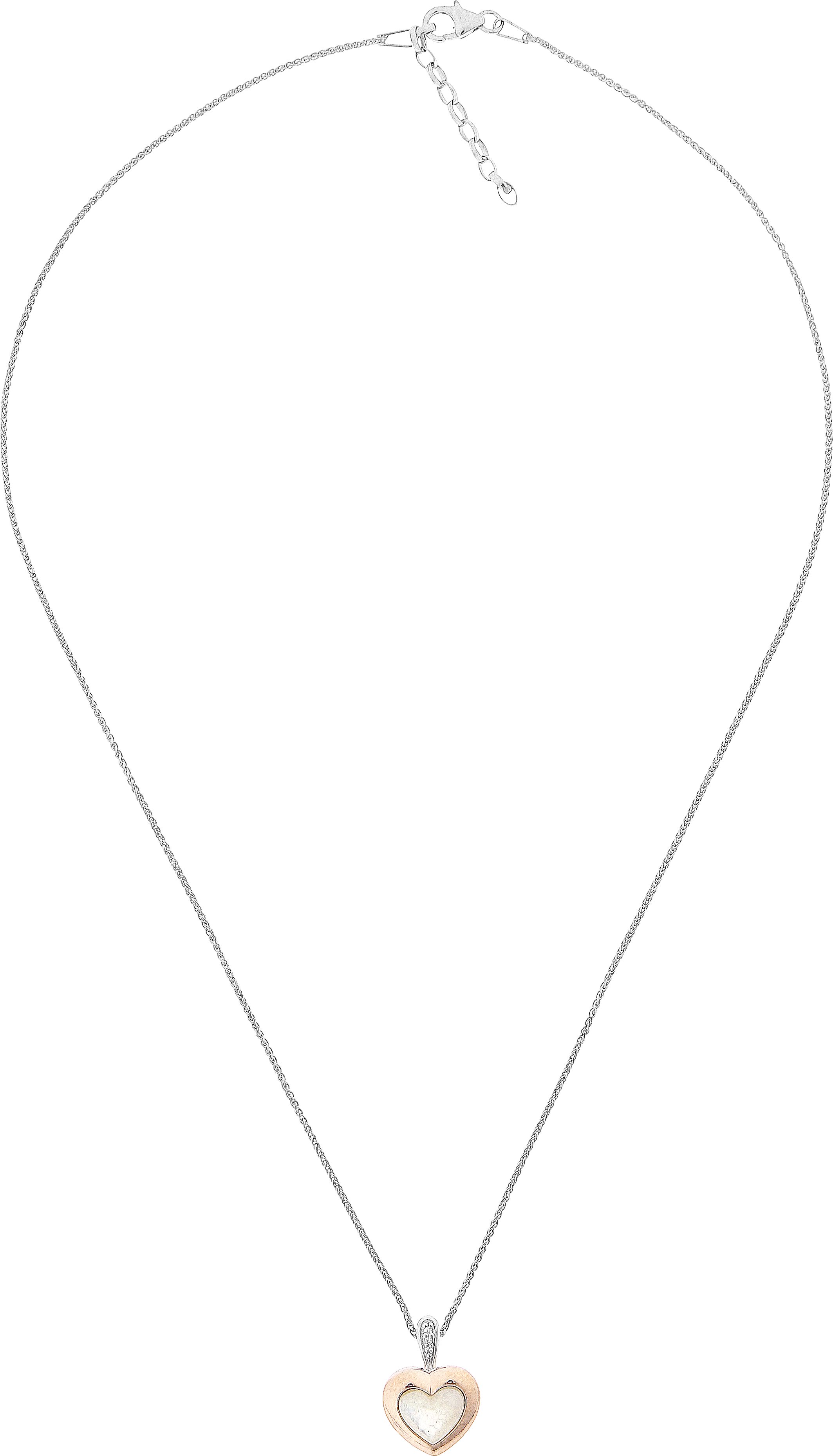 Orphelia 'Debby' Damen-Kette mit Anhänger aus 925er Sterlingsilber, Silber/Rosé, ZH-7289/RG