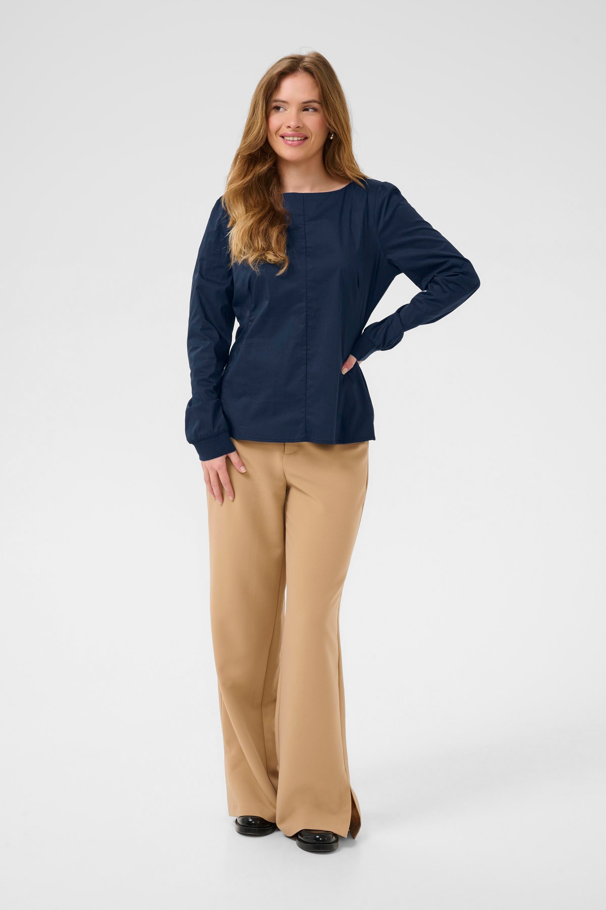 Langarm-Bluse CUtoyam Casual fit marine