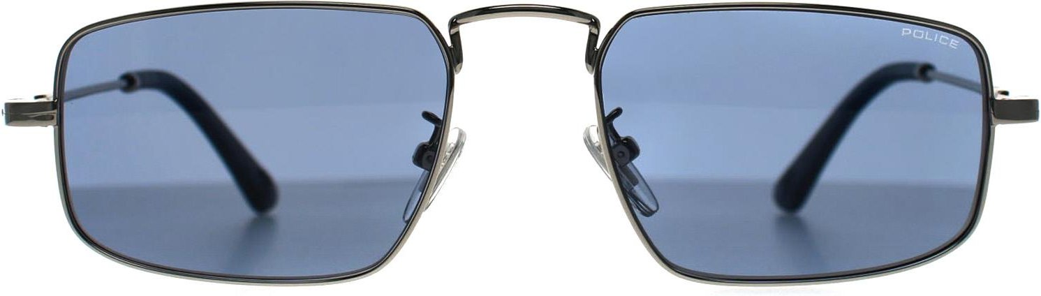 Police SPLN31 Origins Lite 19 579Y glänzende Sonnenbrille in Palladiumblau