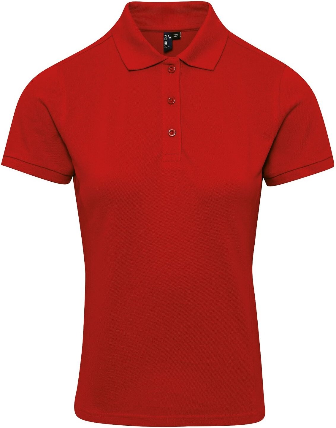 Premier Damen Polo-Shirt Coolchecker mit CoolPlus (Rot)