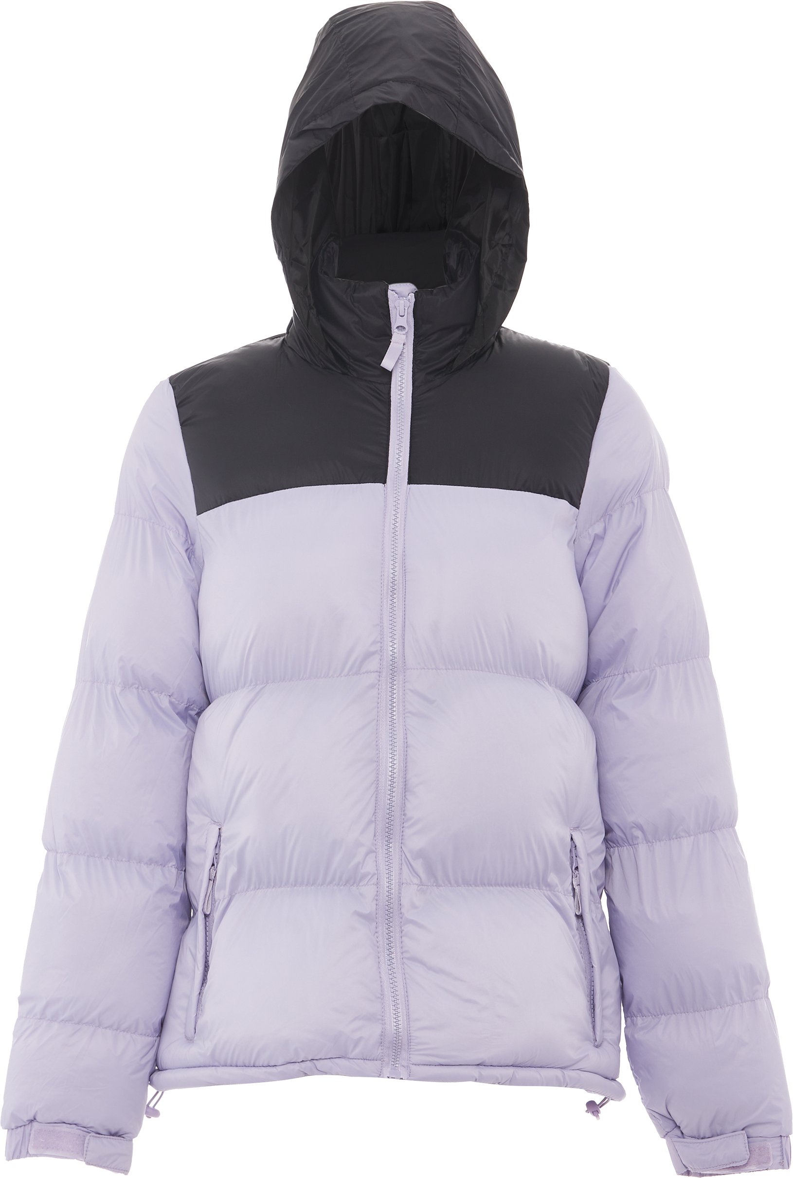 Thumbnail - Mymo Wattierte Steppjacke Damen Lavendel Schwarz