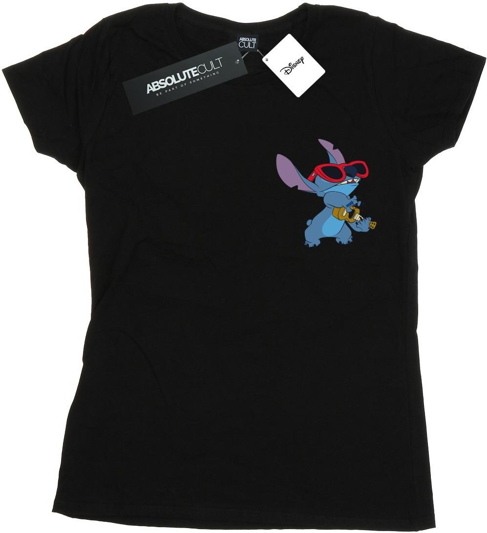 Disney - "Lilo And Stitch Guitar" T-Shirt für Damen (Schwarz)