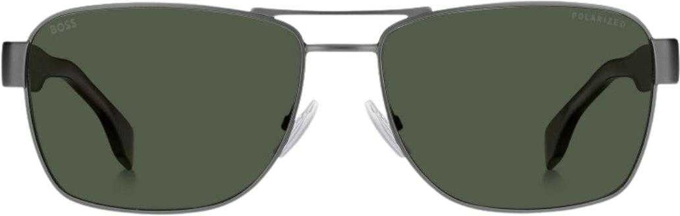 Hugo Boss - Sonnenbrille für Herren/Damen Unisex, Matt (Dunkles Ruthenium/Braun/Grün)