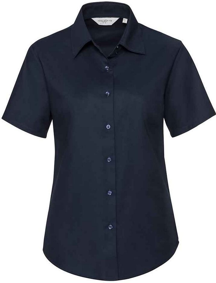Russell Collection - Hemd für Damen kurzärmlig (Leuchtend Navy-Blau)