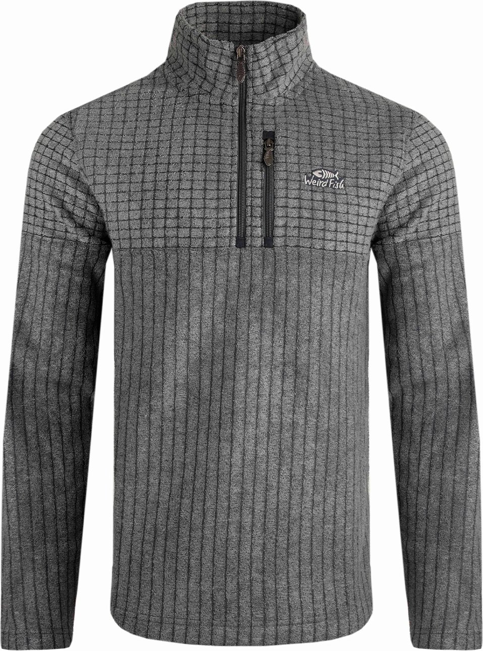 Weird Fish - "Longmont" Fleece-Oberteil mit kurzem Reißverschluss für Herren (Marineblau)