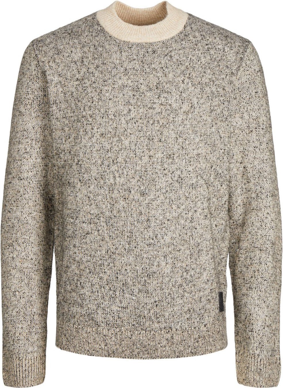 Space Knit Mock Neck von Jack & Jones in der farbe Beige.
