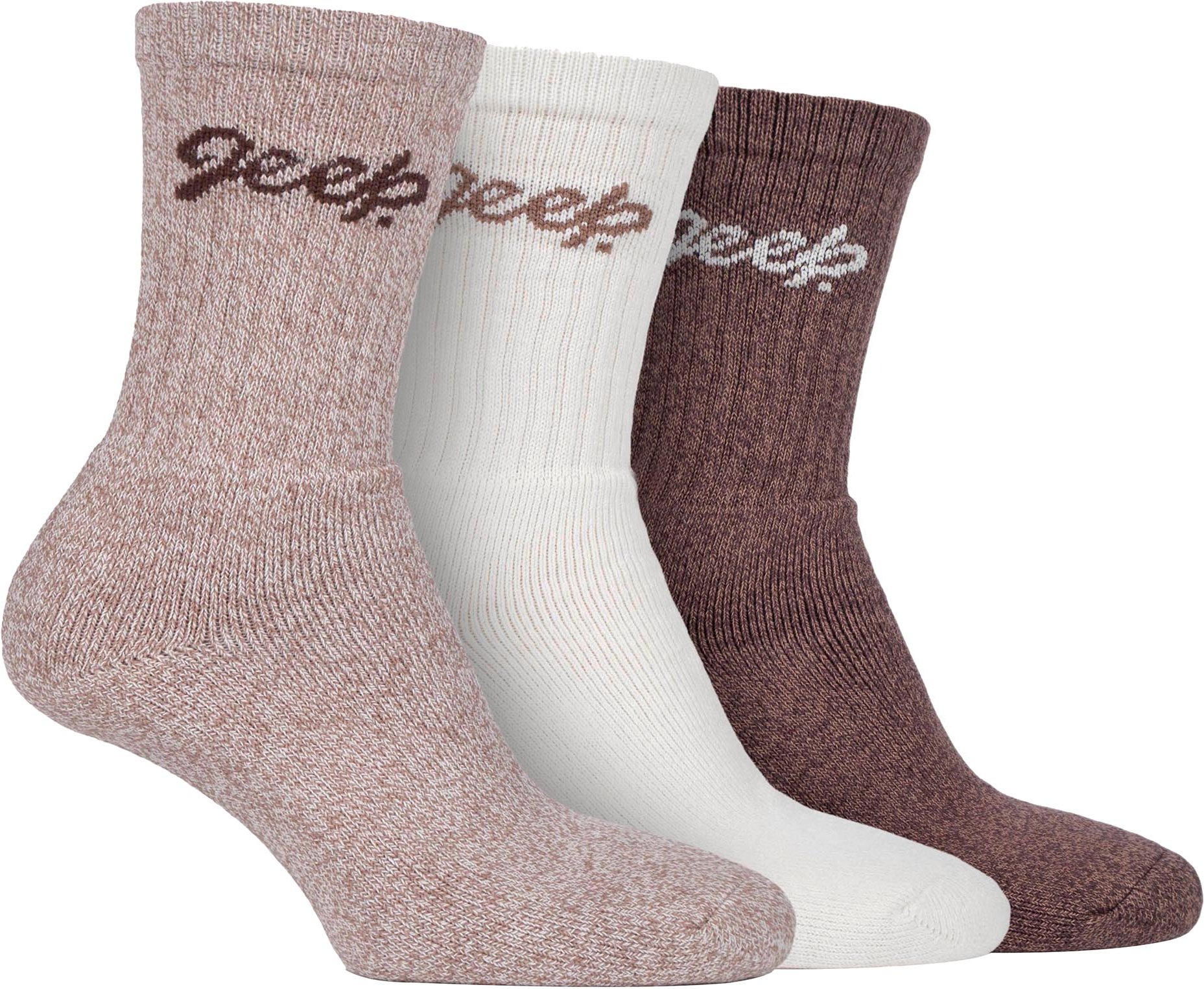 Womens Wandern Boot Socken | Jeep | Damen gerippt Outdoor gepolsterte Socken mit verstärkter Ferse und Spitze - Tan / Cr...