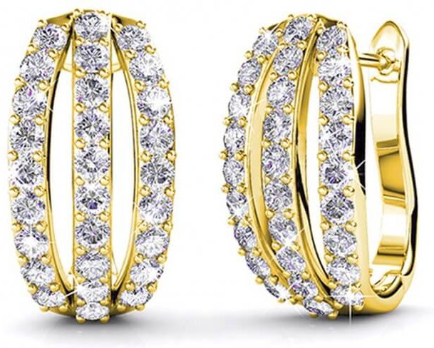 Elegante Ohrringe - Gold und Kristall