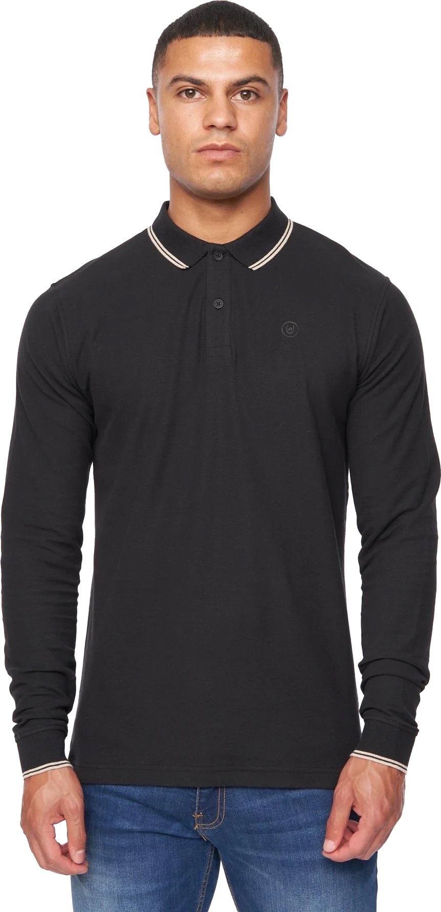 Thumbnail - Duck and Cover - "Roxberry" Poloshirt für Herren Langärmlig (Schwarz)
