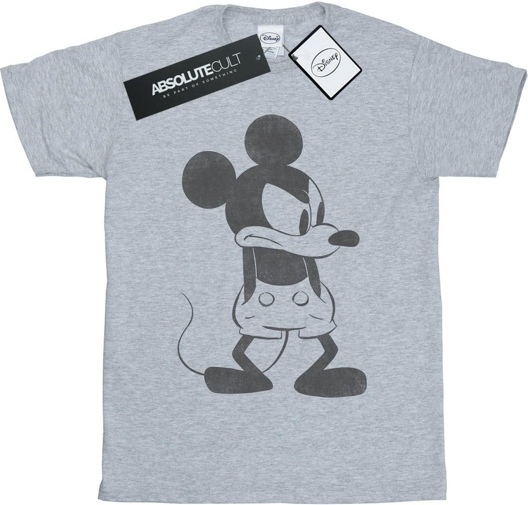Disney - "Mickey Mouse Angry" T-Shirt für Herren (Grau)