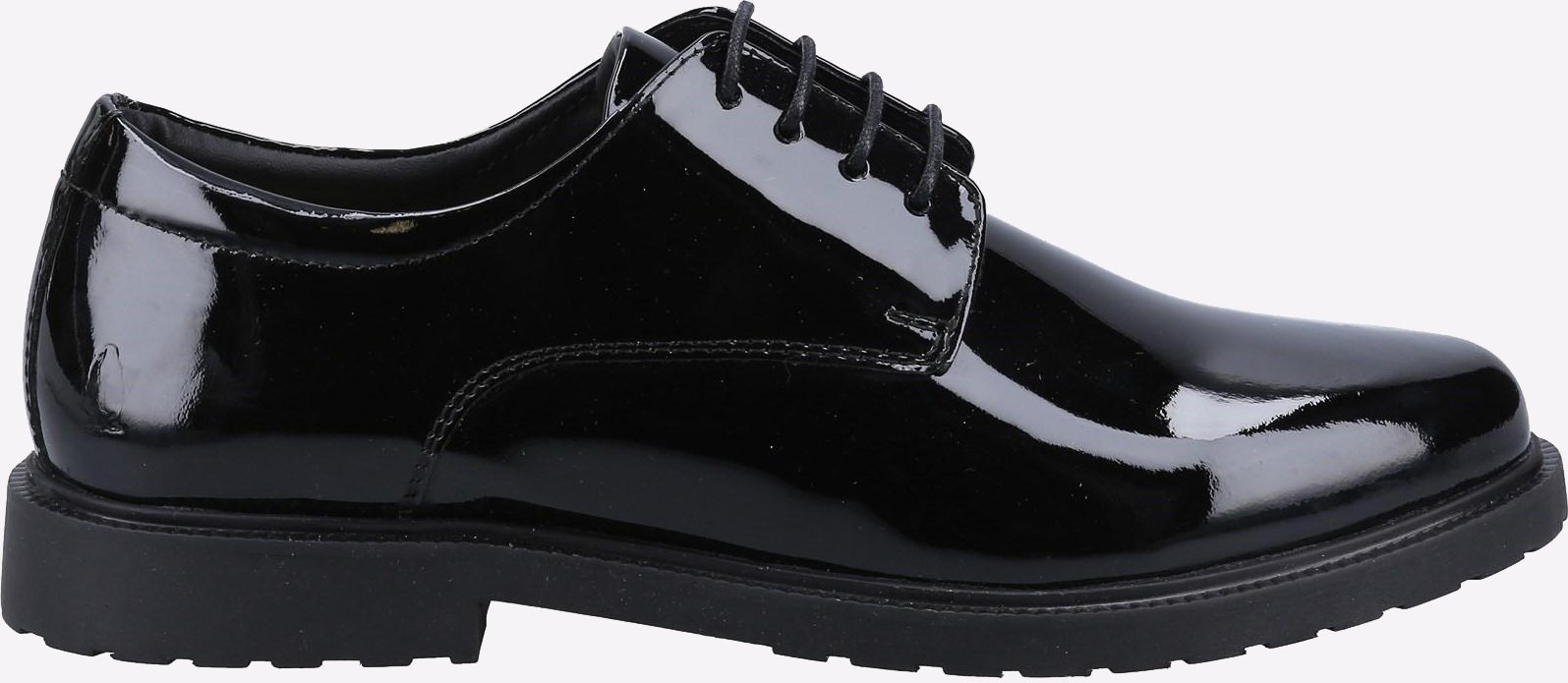 Thumbnail - Hush Puppies Verity Slip On Leder Damen Lack Schwarze Brogues Schuhe