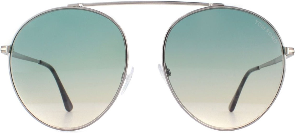 Tom Ford Sonnenbrille Simone 0571 14W Silber Grün Gelb Gradient