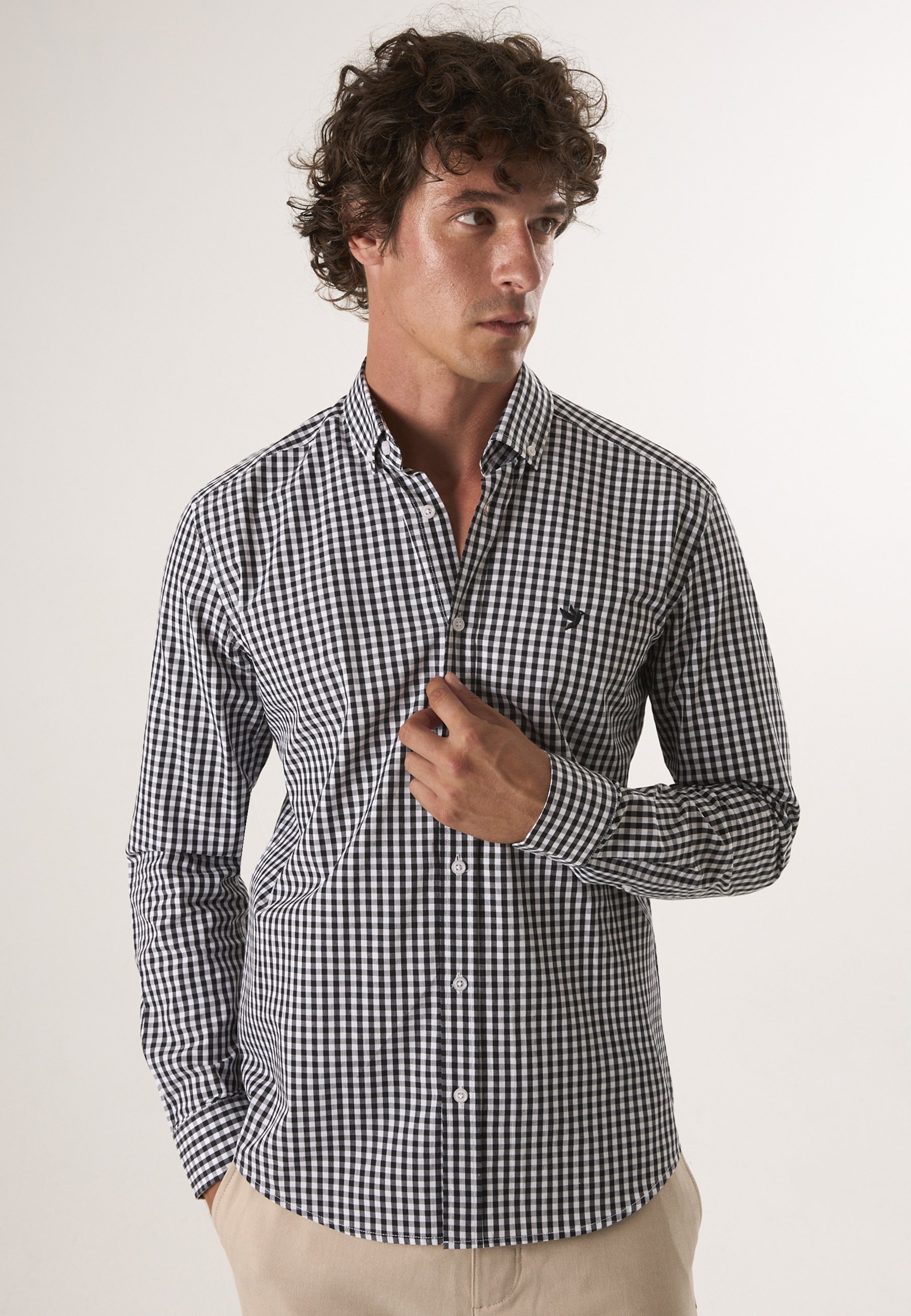 Hemd Kariertes Langarmhemd