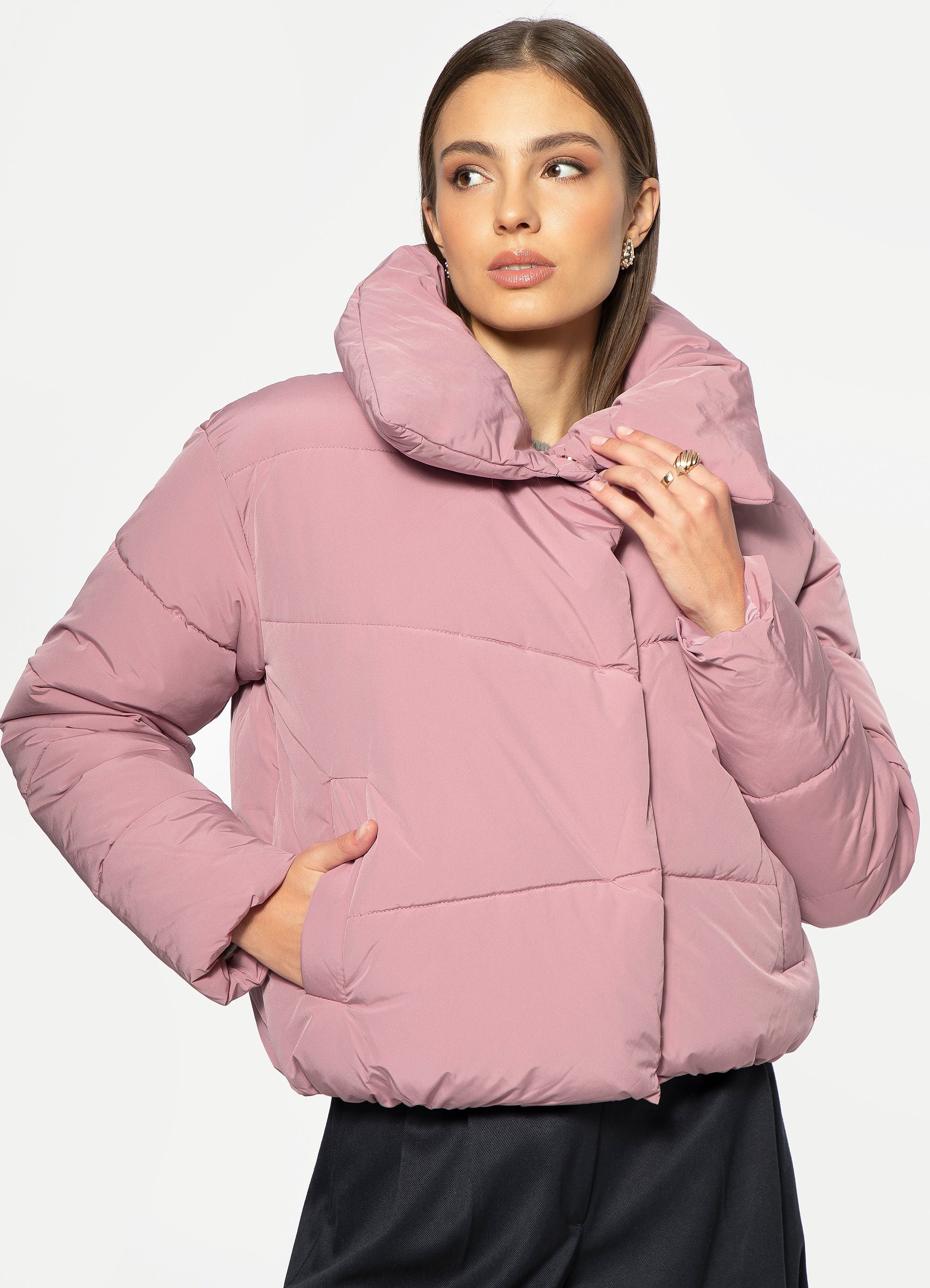 Wittchen Damen-Steppjacke im Oversize-Schnitt, Altrosa, Polyester