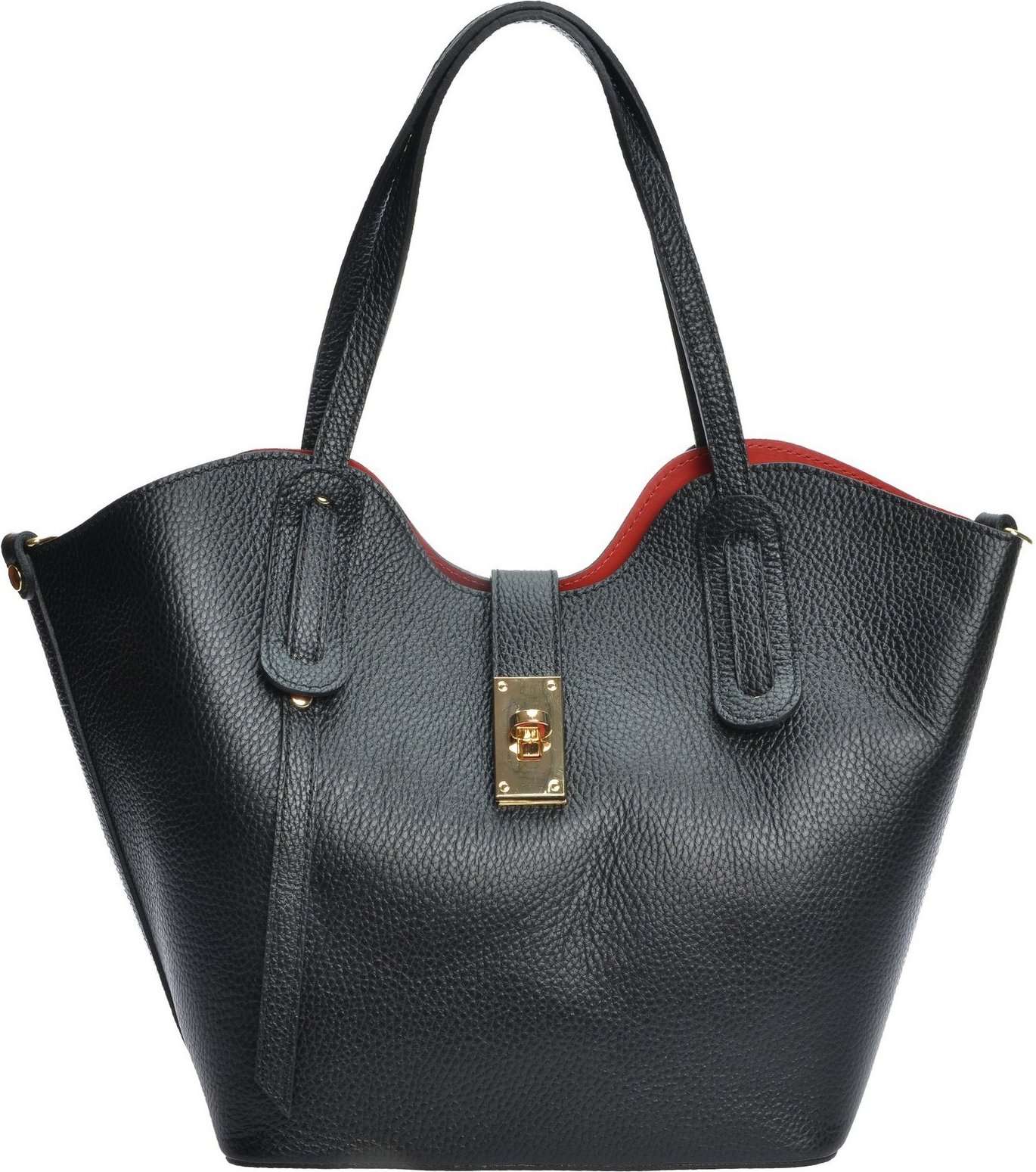 Thumbnail - Isabella Rhea Schwarz Rindsledertasche