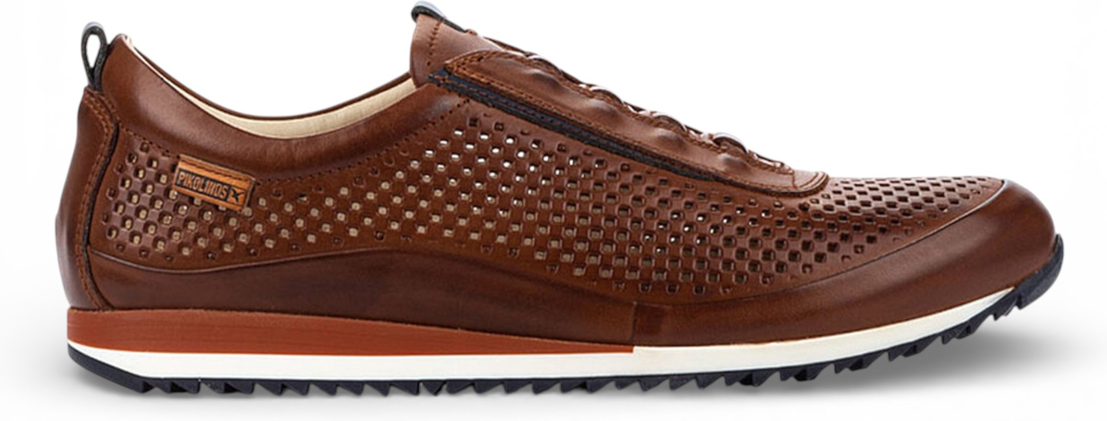 Thumbnail - Pikolinos Herren-Sneaker aus braunem Leder mit elastischem Schaft zum Hineinschlüpfen - Liverpool