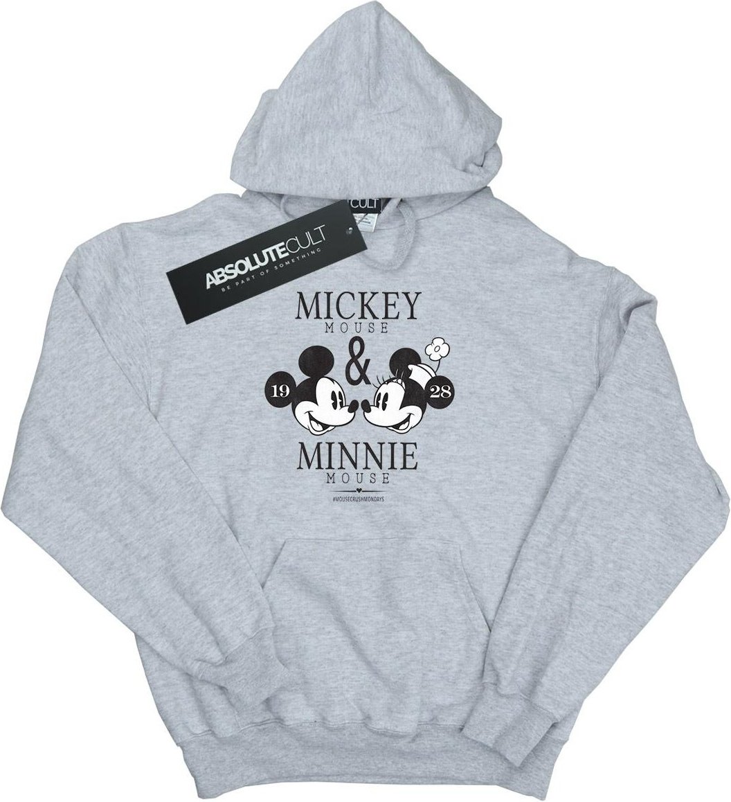 Disney - "Mickey And Minnie Mouse Mousecrush Mondays" Kapuzenpullover für Mädchen (Grau)