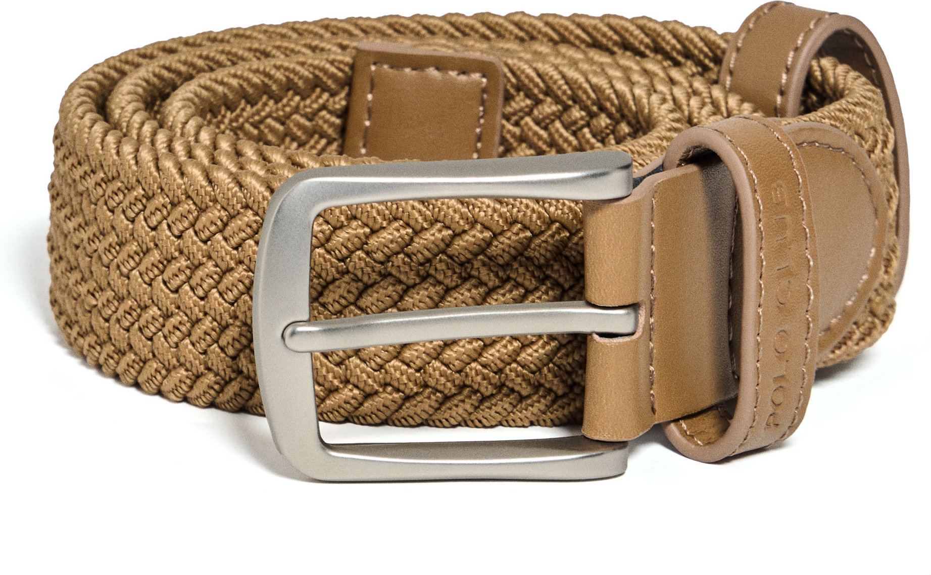 Flechtgürtel Baal camel mit Polo Club-Details