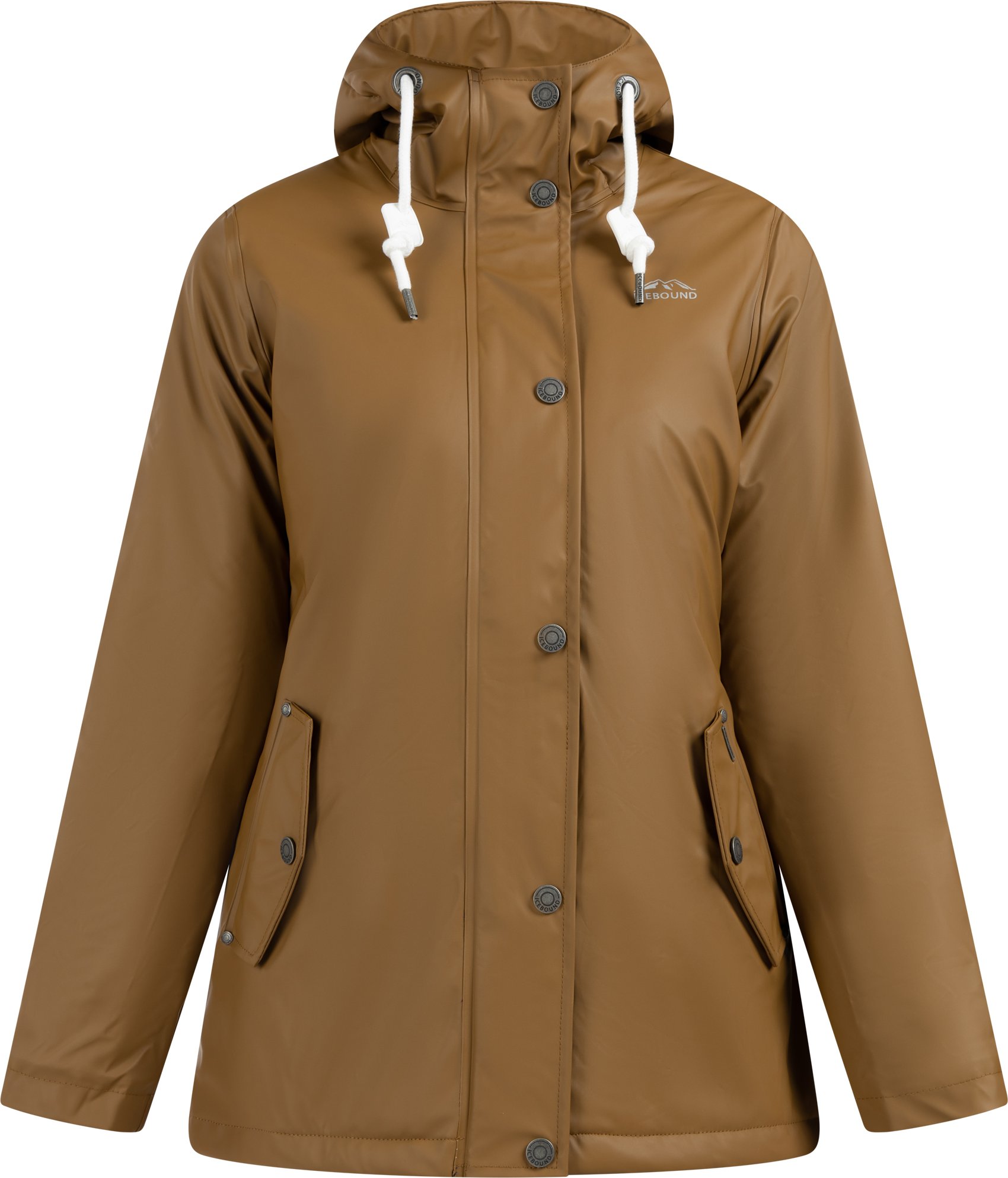 ICEBOUND Regenjacke mit Teddyfutter Damen Dunkelsand