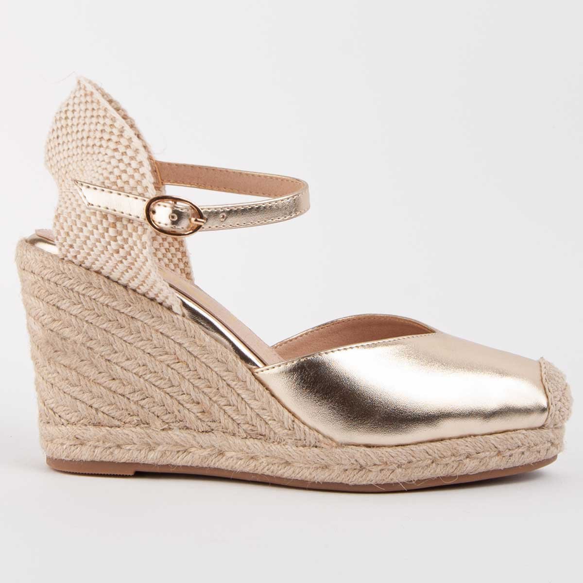Montevita Espadrille Mit Keilabsatz Balenci4 Gold