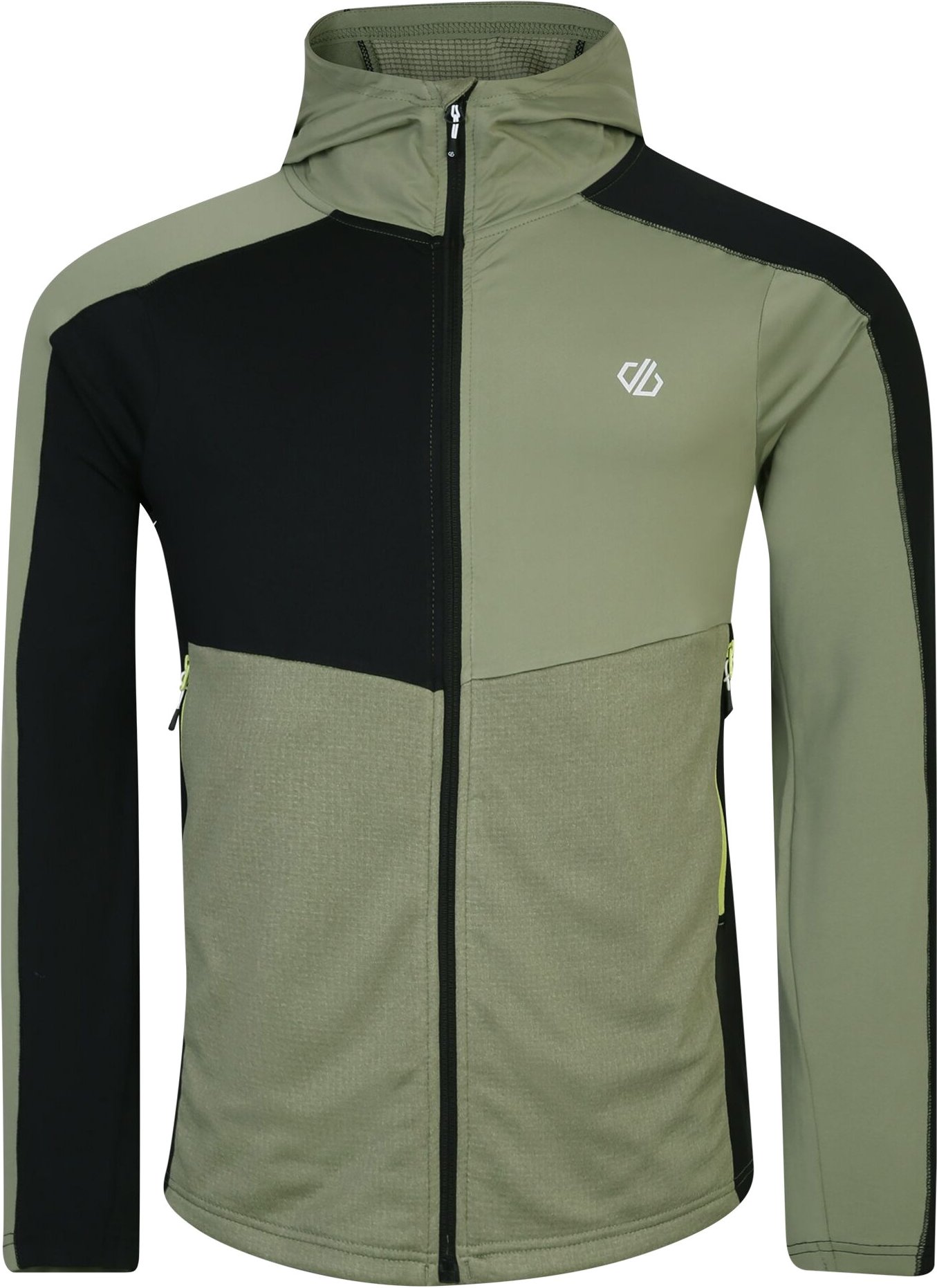 Dare 2B - "Assimilate" Midlayer mit Kapuze für Herren (Ölgrün/Grünalgen/Schwarz)