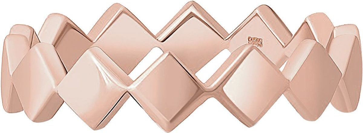 cai Ring 925 Sterling Silber rosé vergoldet Rauten