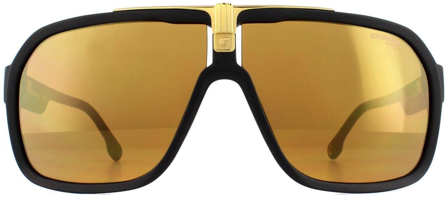 Thumbnail - Carrera Aviator Herren Schwarz Gold Gold Spiegel Sonnenbrille