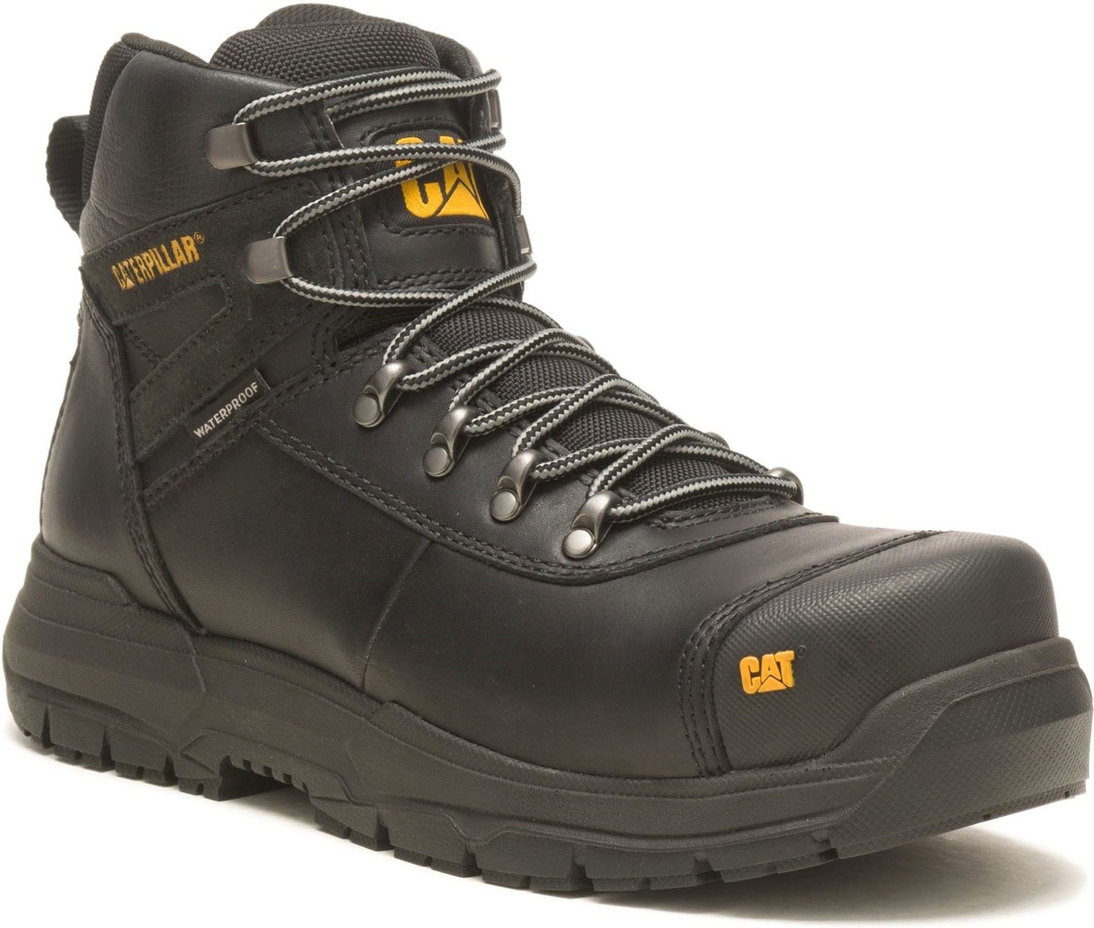 Thumbnail - Caterpillar Pneumatic 2.0 Leder Schwarz Sicherheitsstiefel