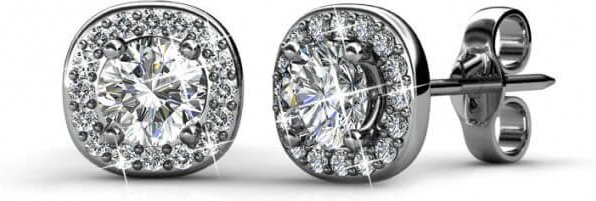 Kuschelige Ohrringe - Silber und Kristall