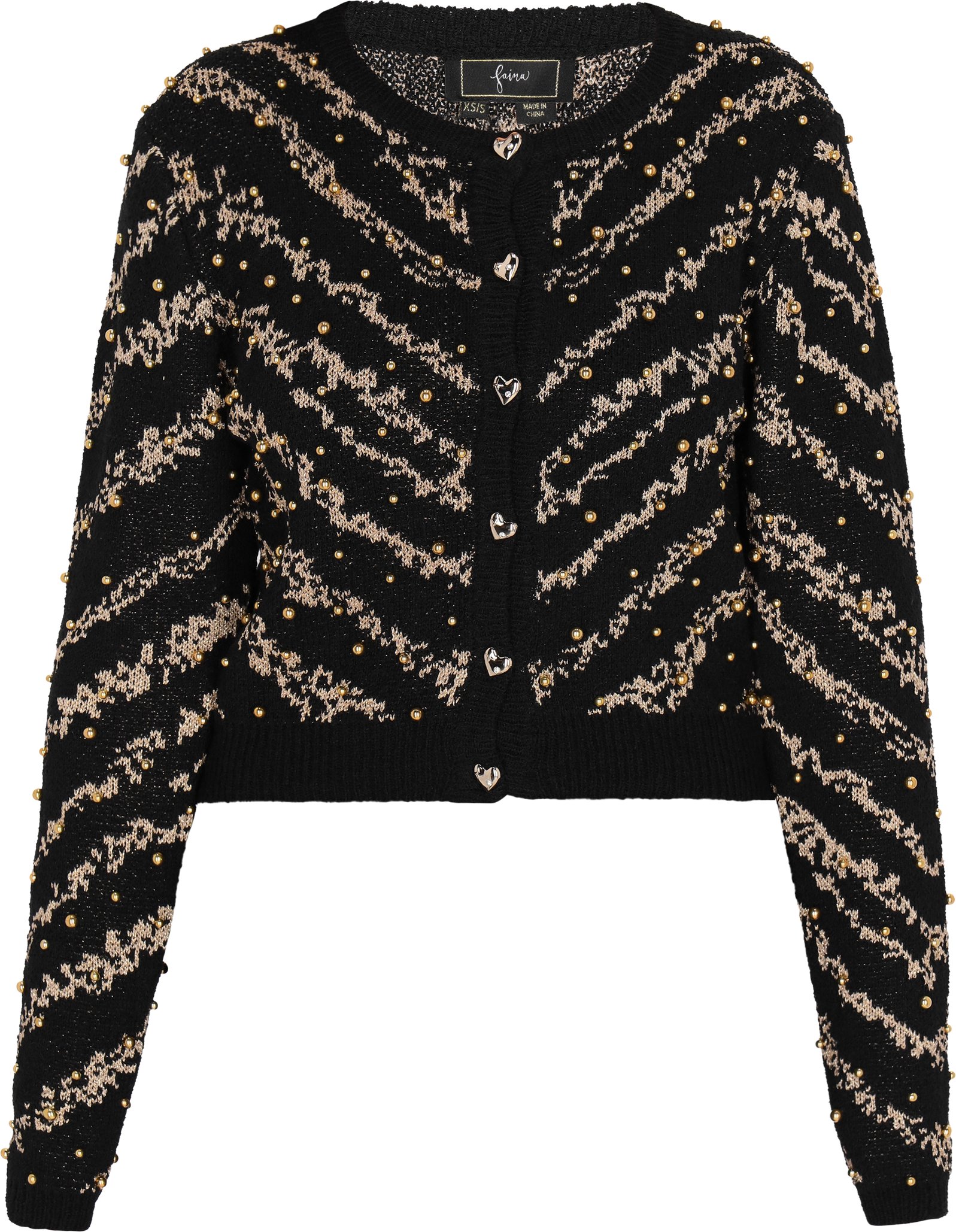 Faina Strickjacke Damen schwarz